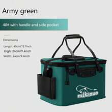 1个便携式可折叠EVA钓鱼桶，可折叠钓鱼桶，活鱼盒，露营水容器，渔具收纳袋，多功能折叠钓鱼桶（不含气泵）