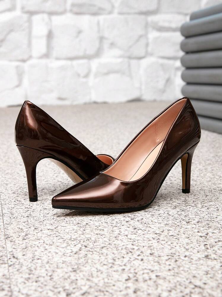 brown dress heels Steve Madden Elegant Women's Heels Brown Size 9.5 M