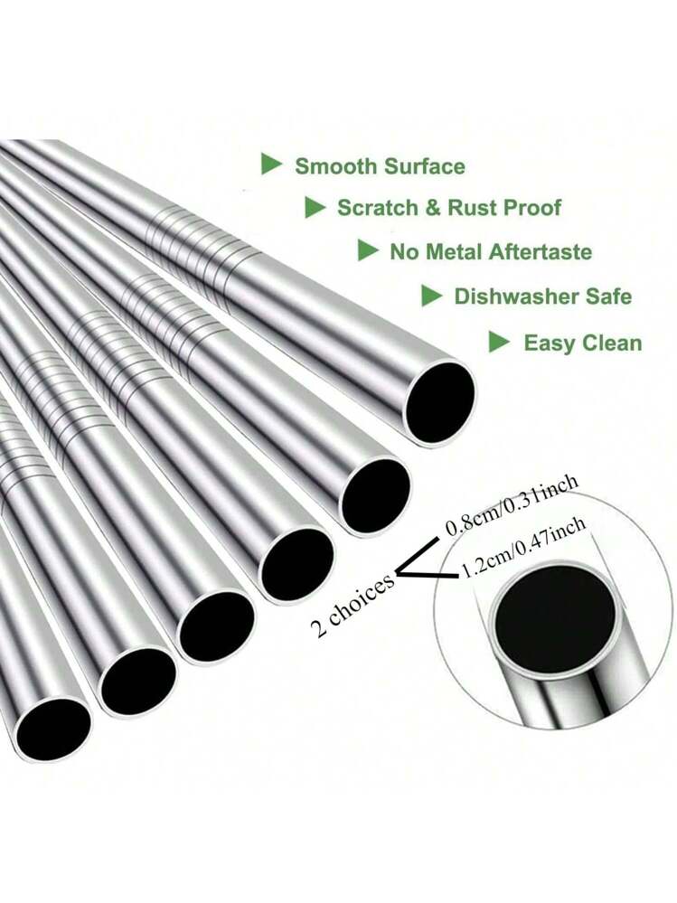 6 Cannucce In Vetro Riutilizzabili Da 20 Cm Con Spazzola – Frasi Divertenti Stampate, Per Cocktail, Feste E Regali Ecologici - 4
