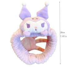 Sanrio 1 szt., pasek do mycia twarzy w stylu lalki z kreskówek, maska szamponowa, gumka do włosów z wodą anty-wilgociową, słodka i urocza opaska na głowę, akcesoria do włosów, Boże Narodzenie, przyjęcie urodzinowe, opaska na przyjęcie świąteczne, opaska na głowę, opaska na głowę, opaska na głowę, prezenty na imprezę