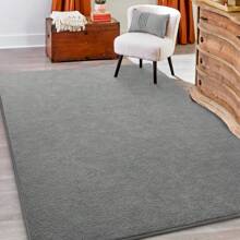 Large Area Rugs For Bedroom Living Room,  Solid Fluffy Super Soft Memory-Foam Furry Bedside Carpets, Modern Indoor Floor Rug Aesthetic Minimalist Rug For Kids Girls Boys Home Decor - 灰色 - 查看 4