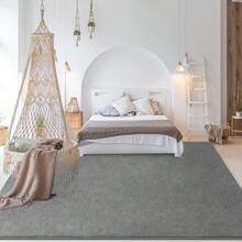 Large Area Rugs For Bedroom Living Room,  Solid Fluffy Super Soft Memory-Foam Furry Bedside Carpets, Modern Indoor Floor Rug Aesthetic Minimalist Rug For Kids Girls Boys Home Decor - 灰色 - 查看 1