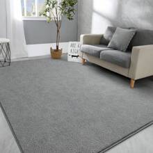 Large Area Rugs For Bedroom Living Room,  Solid Fluffy Super Soft Memory-Foam Furry Bedside Carpets, Modern Indoor Floor Rug Aesthetic Minimalist Rug For Kids Girls Boys Home Decor - 灰色 - 查看 2