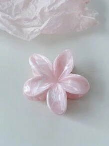 OUSEON Women's Pearlescent Plumeria Shaped Hair Clips,Lightweight Plastic Clamp, Fashionable And Elegant Solid Color Hair Claw,Hair Accessory For Everyday Wear,Casual Parties,Hair Grip Suitable For Hair Bundling, Valentine's Day Hair Jaw Clip Hair Clamps Hair Clutch Hair Catcher Clip, School Stuff, College Fall Winter Flower Claw Clip Hair Accessories For Women For Vacation Outfits Woman