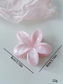 OUSEON Women's Pearlescent Plumeria Shaped Hair Clips,Lightweight Plastic Clamp, Fashionable And Elegant Solid Color Hair Claw,Hair Accessory For Everyday Wear,Casual Parties,Hair Grip Suitable For Hair Bundling, Valentine's Day Hair Jaw Clip Hair Clamps Hair Clutch Hair Catcher Clip, School Stuff, College Fall Winter Flower Claw Clip Hair Accessories For Women For Vacation Outfits Woman