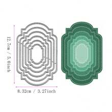 Metal Cortante DIY para Álbuns de Recortes das Quatro Estações, Cartões de Cumprimento em 3D, Moldura de Fundo Pontilhado de Base Criativa e Multi-Formato, Novidade 2024