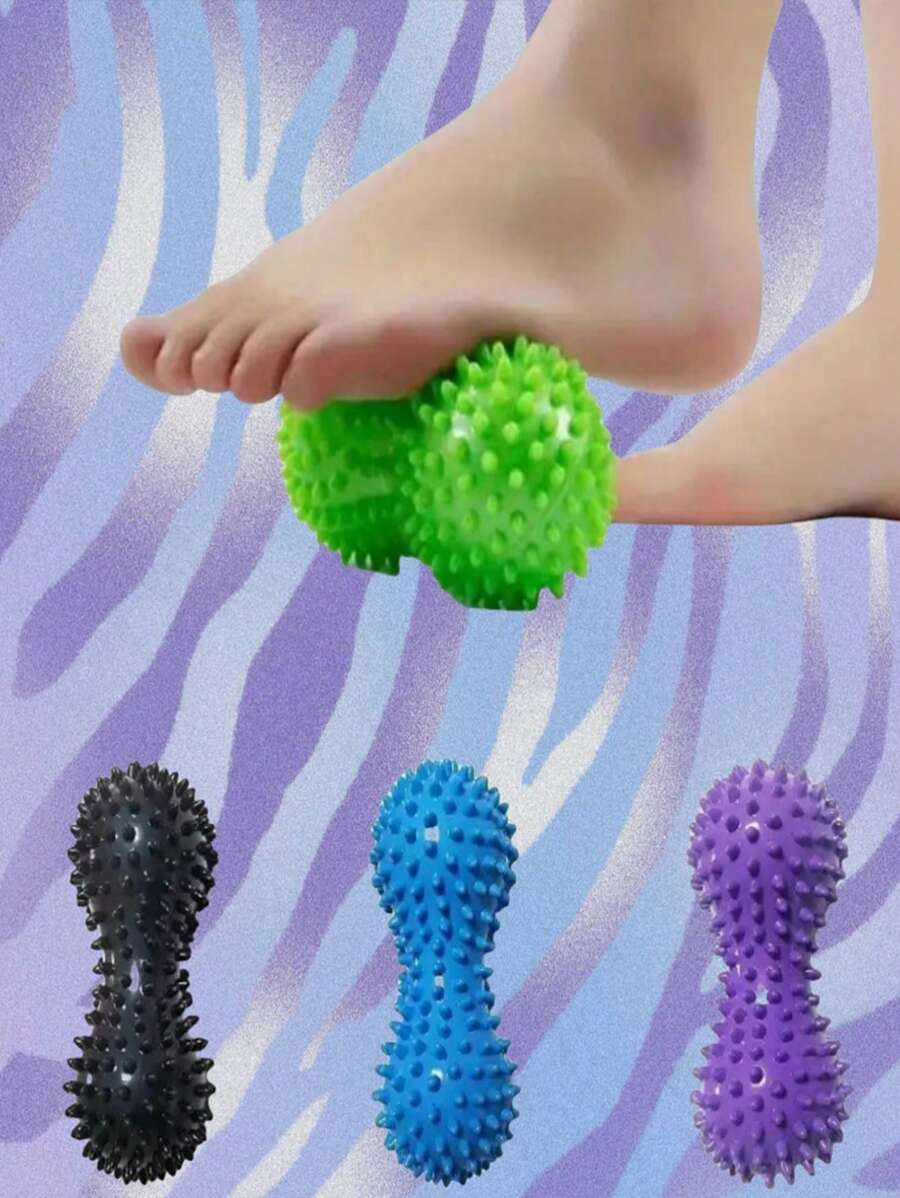 深层组织按摩滚轮套装 - 手动全身按摩器，适用于触发点疗法、肌筋膜放松、足底筋膜炎缓解 - 耐用塑料材质 - 家用 - 无需电池 - 彩色 - 查看 1