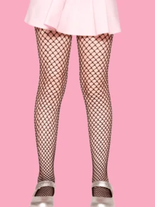 Children's Fishnet Tights Little Wolf 2513 - màu đen - Xem 1