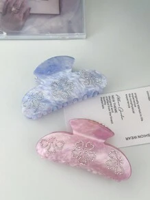 OUSEON Pink Flower Hair Clips,Cellulose Acetate Hair Clips,Small Claw Clips For Girl,Hair Accessories Hair Jaw Clip - Multicolor - View 5