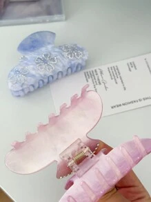 OUSEON Pink Flower Hair Clips,Cellulose Acetate Hair Clips,Small Claw Clips For Girl,Hair Accessories Hair Jaw Clip - Multicolor - View 6