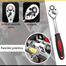 Kit De Herramientas Mecanica 46 Pz Con Desarmador Y Matraca - Rojo - Ver 3