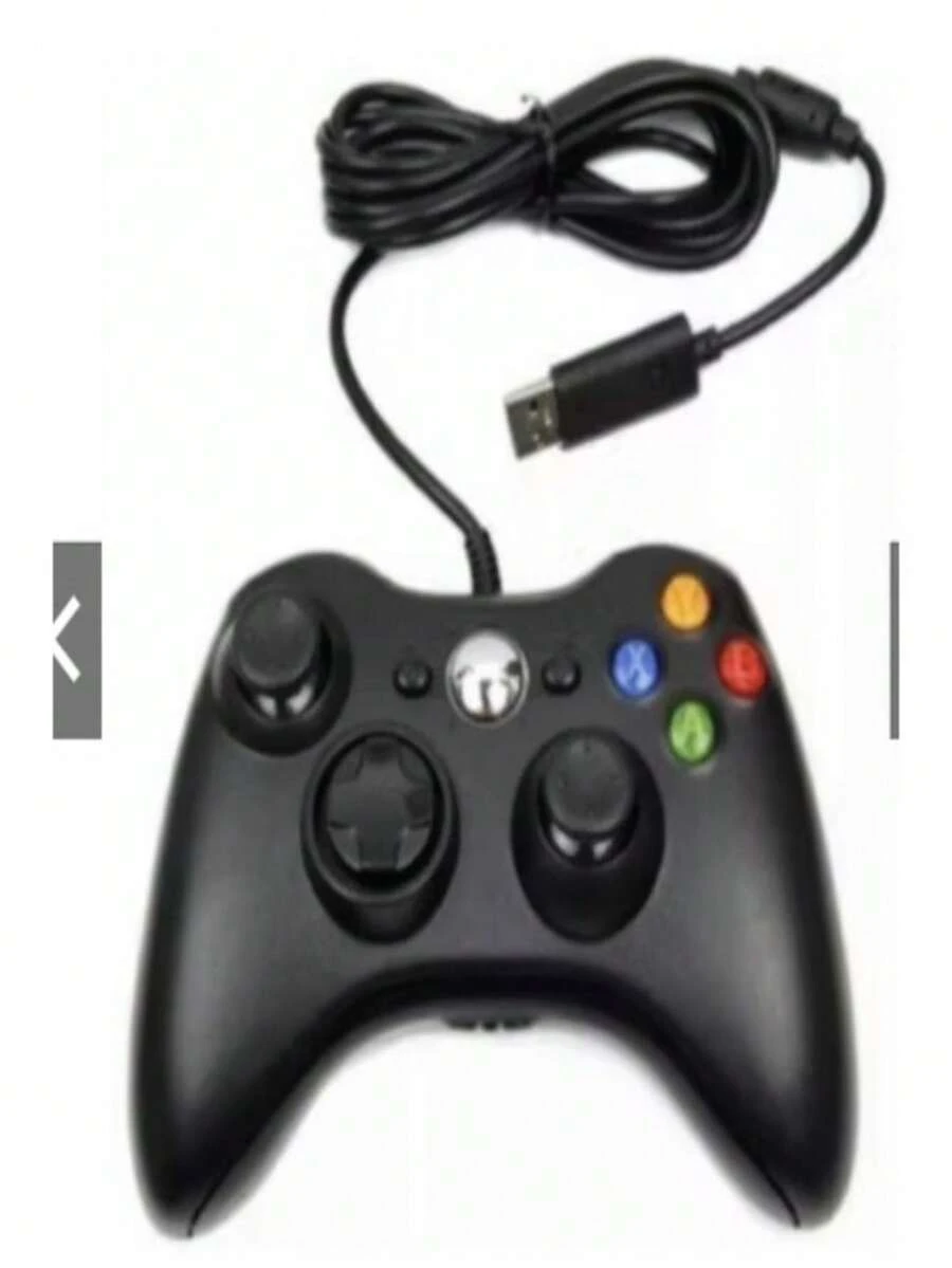X 360 Wired Controller For Video Game And PC/ Fat And Pc Joystick Game Gamepad - màu đen - Xem 1