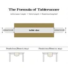 1 件彩色树枝提花流苏装饰桌旗 - 彩色 - 查看 2