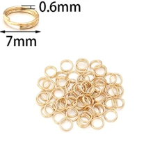 100pcs/Pack Stainless Steel Double Loop Keyring, Double Iron Circle Connector Ring For DIY Jewelry Pendants, Toys