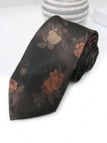 1 chiếc áo sơ mi polyester họa tiết sọc và hoa, chất liệu mềm mại, thích hợp mặc vào mùa xuân/hè/thu/đông cho nam - Nhiều màu - Xem 6