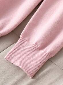 Áo len cardigan nữ cổ tròn thu đông - Hồng - Xem 6