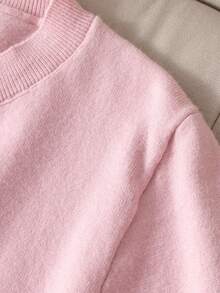 Áo len cardigan nữ cổ tròn thu đông - Hồng - Xem 5