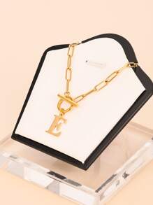 1 chiếc vòng cổ mặt chữ bằng thép không gỉ thời trang và độc đáo, món quà hoàn hảo cho bạn bè - chữ OT vàng - Xem 31