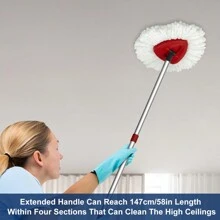 1 件旋转拖把替换杆兼容 O-Cedar/旋转易拧干 1 个水箱高品质不锈钢棒材料易于安装适用于厨房浴室清洁清洁工具圣诞节万圣节 - 彩色 - 查看 2