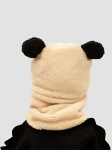 1pc Kids Plush Cute Ear Cartoon Beanie Hat, Ear Warmer & Scarf Combo Set, Suitable For Boys & Girls In Autumn/Winter - 1PC - View 4