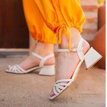 Women Heeled Sandals - White - View 2