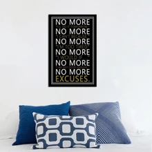Framed No More Inspirational Poster For Office Motivational Wall Art Inspiring Canvas Prints Artwork Modern Home Decor Painting Pictures - 裱框 - 查看 3