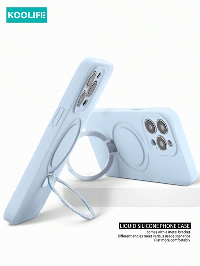 1pc Koolife Liquid Silicone Magnetic Protective Case, Full Camera Coverage, Matte Anti-Drop, Compatible With IPhone 17 ProMax/17/17 Pro/17 Air/16/16 Pro/16 Plus/16 ProMax/12/12 Pro/12 ProMax/13/13 Pro/13 ProMax/14/14 Plus/14 Pro/14 ProMax/15/15 Pro/15 Plus/15 ProMax