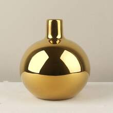 圣诞装饰艺术烛台 - 独特而引人注目的艺术烛台，金色/银色球形烛台，金色陶瓷烛台，适合桌面中心装饰，稳定的现代装饰烛台，适合家庭、派对、婚礼、圣诞装饰 - 彩色 - 查看 8