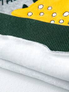 [特价] 小男孩保暖内衬加厚连帽运动衫，带刺绣恐龙图案，插肩袖 - 綠色 - 查看 6