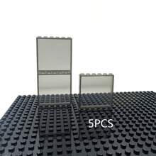 5 khối xây dựng DIY 1x6x5 CHẤM Cửa Khung cửa sổ Tường Thành phố Kính Tấm trong suốt Bộ phận nhà Gạch MOC 59350 59349 Khối màu đồ chơi Khối màu - Nhiều màu - Xem 3