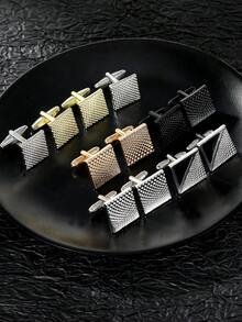 2 件装锌合金女士时尚袖扣西装衬衫装饰袖扣 - 彩色 - 查看 2