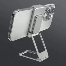 Foldable Metal Phone Stand With 360 Rotation - Multi-Angle Adjustable Kickstand - Back Clip Design - Portable And Compact - Easy To Use - Universal Compatibility Compatible With IPhone, Android Phone, Gift For Birthday, Family, Friends Phone Holder, Phone Accessories