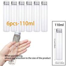 11 pezzi/22 pezzi, 50 ml/110 ml Bottiglietta in plastica PET trasparente con tappo a vite - Riutilizzabile, Bottiglia per frappè in plastica, Perfetta per artigianato [sensoriale], Natale, Caramelle per feste di Ognissanti, Decorazioni per matrimoni, Conservazione perline, Propagazione piante DIY, Vaso decorativo DIY, Sali da bagno, Ogni bottiglia è confezionata singolarmente, Pulita e igienica - Multicolore - Visualizzare 17