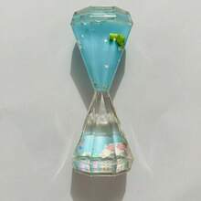 1pc Creative Jelly Pudding Color Stress Relief Oil Leakage Ornament Cartoon Liquid Hourglass Timer, Random Internal Decor - Multicolor - View 10