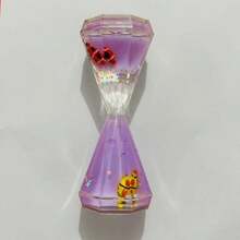 1pc Creative Jelly Pudding Color Stress Relief Oil Leakage Ornament Cartoon Liquid Hourglass Timer, Random Internal Decor - Multicolor - View 8