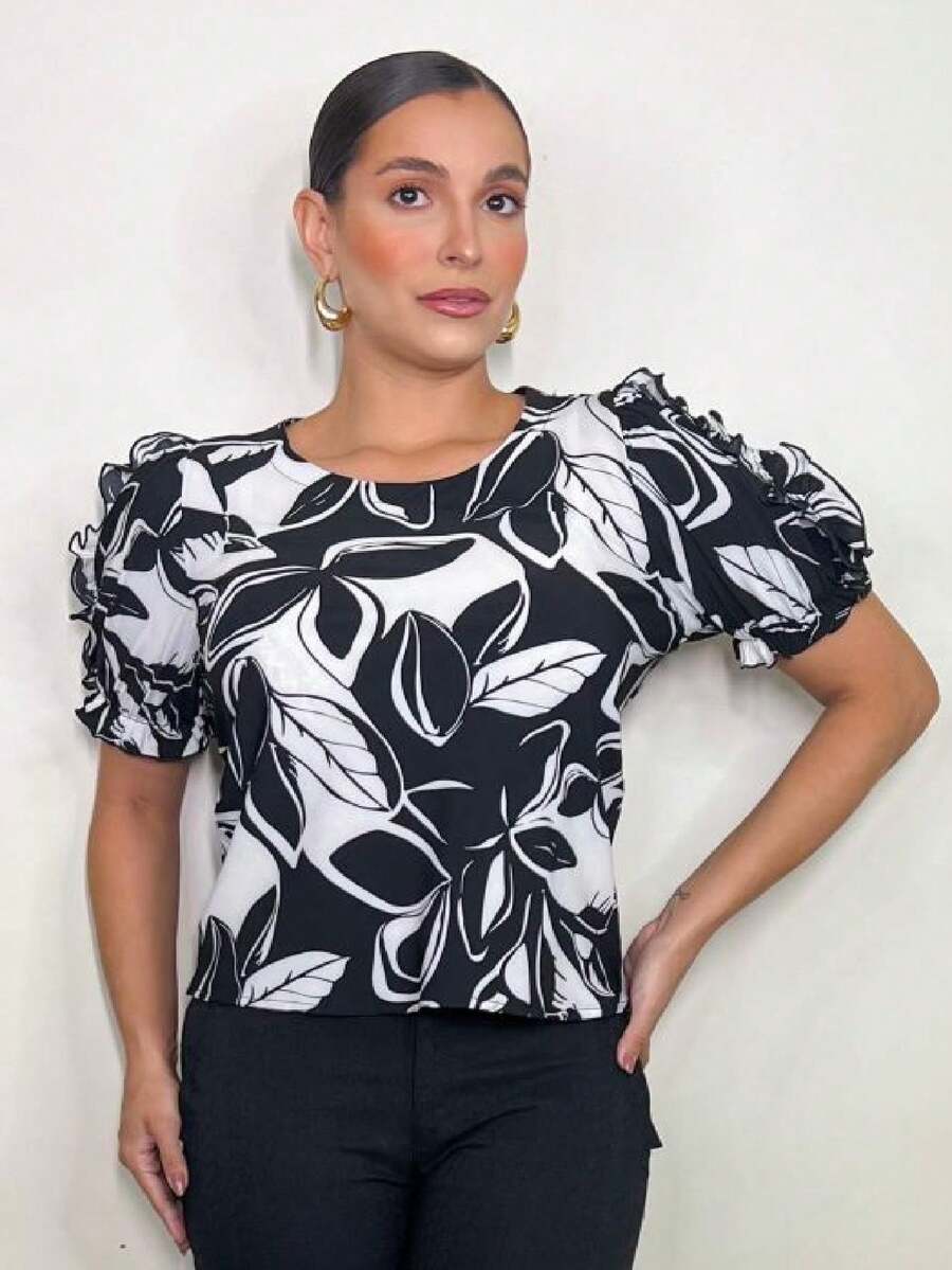 WOMEN'S BLOUSE - màu đen - Xem 1
