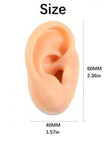 1 件软硅胶耳模型展示道具练习穿刺工具耳环耳钉多色仿真展示工具身体首饰 - 彩色 - 查看 11