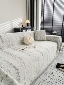 1pc Simple Chenille Sofa Slipcover, Elegant & Luxury Sofa Cover, Non-Slip, Dustproof, Anti-Scratch, Suitable For Bedroom, Living Room, Study, For Four Seasons Use