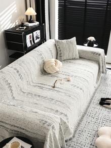 1pc Simple Chenille Sofa Slipcover, Elegant & Luxury Sofa Cover, Non-Slip, Dustproof, Anti-Scratch, Suitable For Bedroom, Living Room, Study, For Four Seasons Use