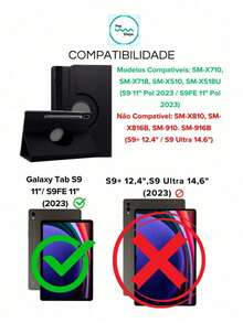 360º Rotating Case For Galaxy Tab S7 Fe -T735 12.4Inch - màu đen - Xem 2