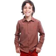 Children's Sports Shirt For Party Wedding Graduation For Boys 01-10 - Rust Brown - View 1