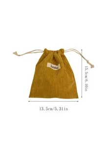 1pc Thanksgiving Customized Jewelry Storage Bag, Can Fit Wallet, Mini Sized, Fashion, Lightweight, Multipurpose Storage, Dust-Proof, Protective Cover, Velvet, Durable, Drawstring Bag, Printed, Exclusive, Unique - Multicolor - View 9