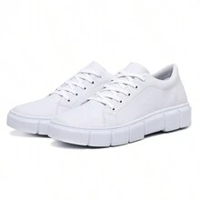 Men's Casual Tennis Shoes - White - View 3