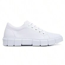 Men's Casual Tennis Shoes - White - View 1