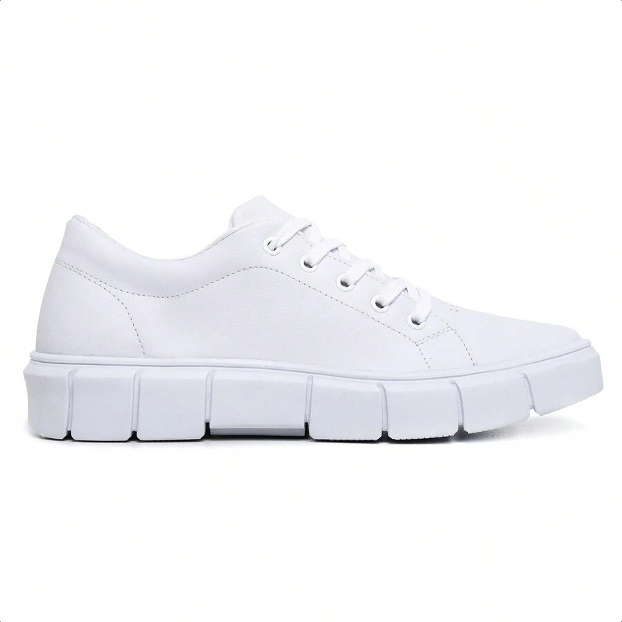 Men's Casual Tennis Shoes - White - View 1