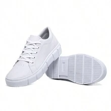 Men's Casual Tennis Shoes - White - View 2