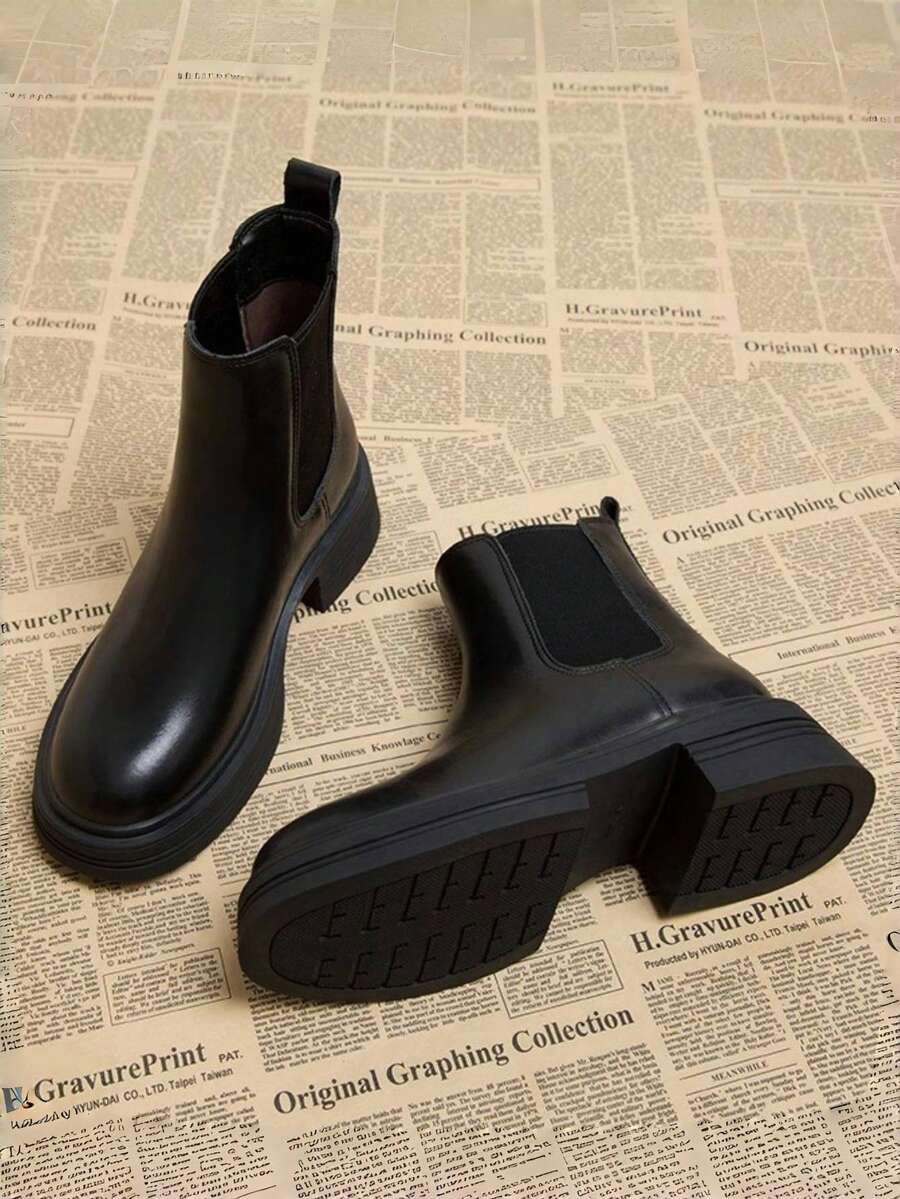 Women Chelsea Boots 2024 New Spring Autumn Single Boot Super Fire Thick