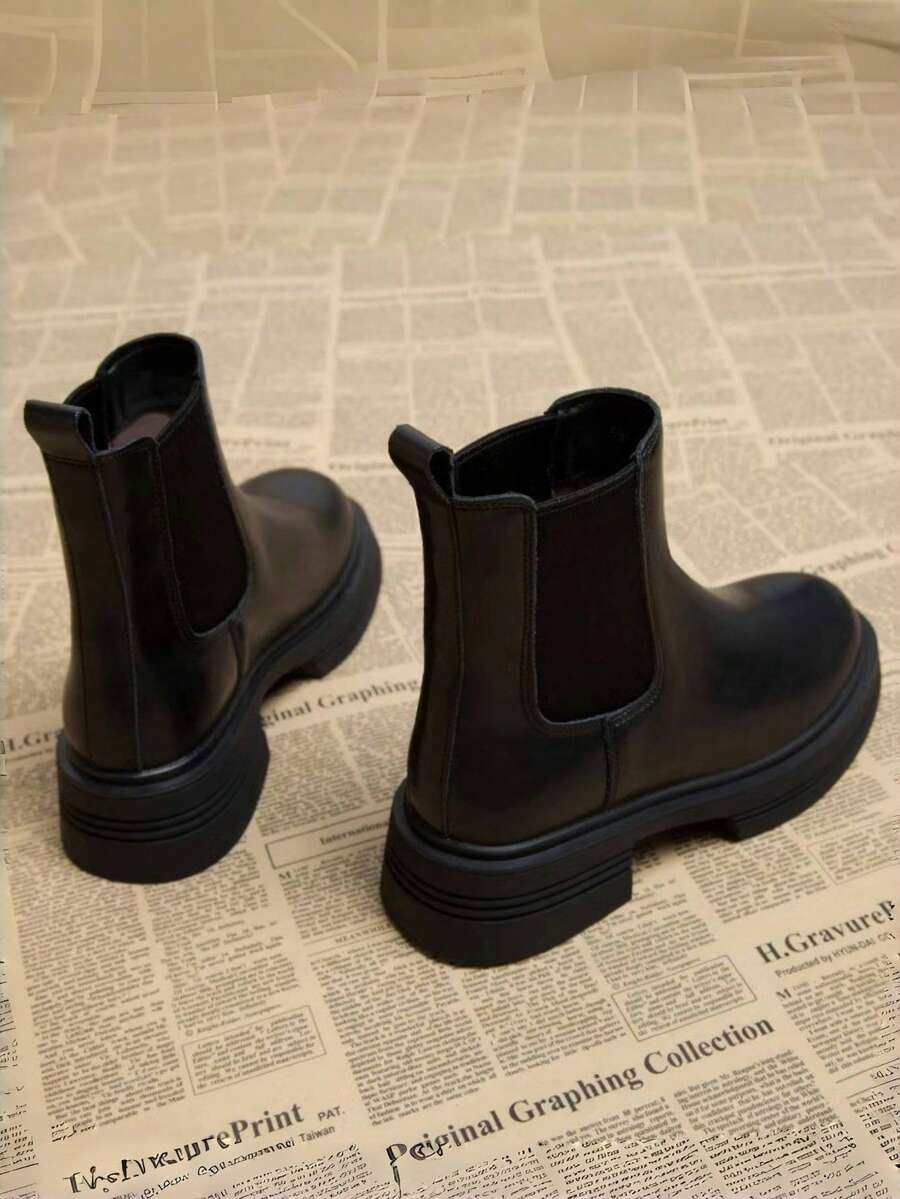 Women Chelsea Boots 2024 New Spring Autumn Single Boot Super Fire Thick