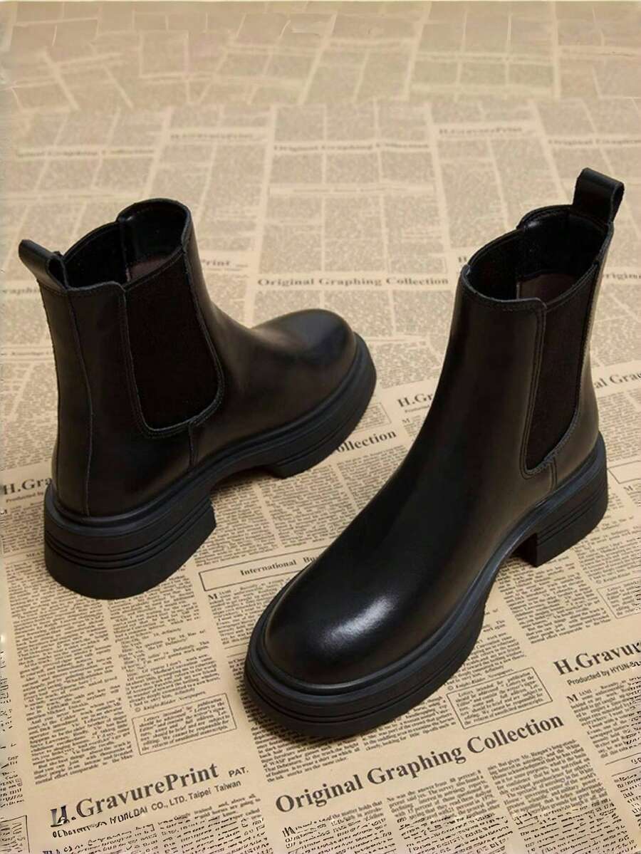 Women Chelsea Boots 2024 New Spring Autumn Single Boot Super Fire Thick