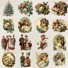 36 miếng dán chủ đề Giáng sinh cổ điển, miếng dán chống thấm nước cho sổ lưu niệm tự làm và đồ thủ công bằng giấy, đồ dùng học sinh nghệ thuật & thủ công, bình nước trang trí máy tính xách tay điện thoại di động - Nhiều màu - Xem 5